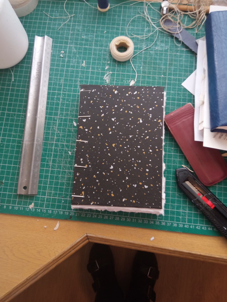 Watercolour sketchbook imperfect coptic stitch cotton rag open spine