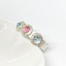 Topaz and Tourmaline Silver Ring