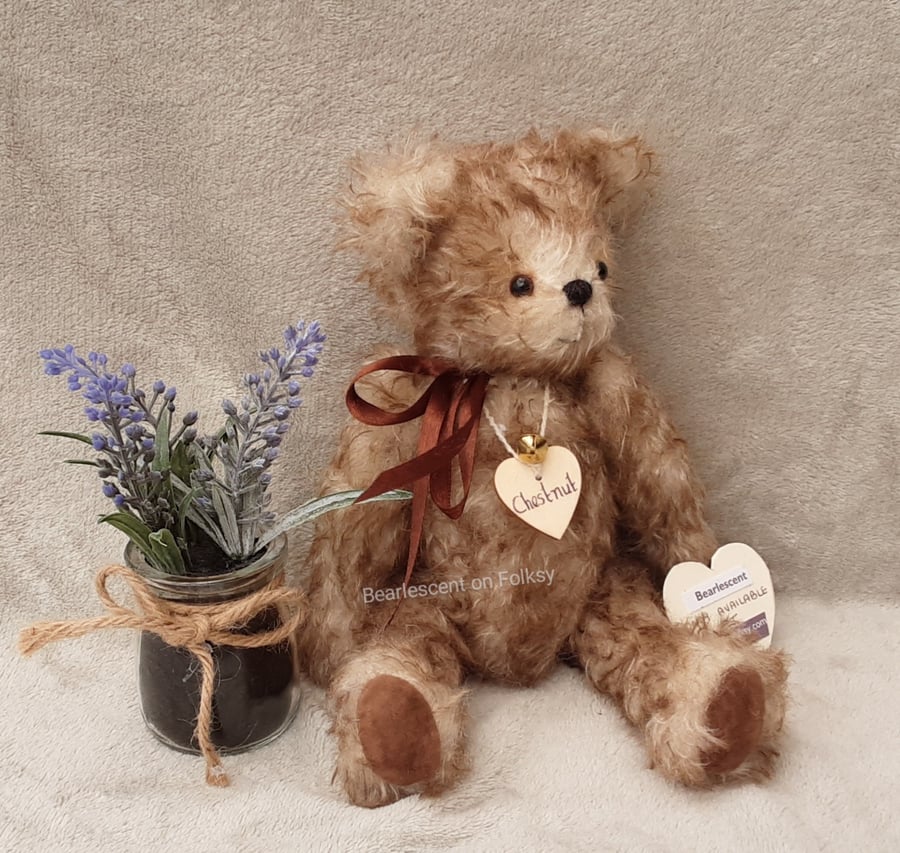 Luxury mohair bear, one of a kind collectable artist bear, Teddy bear 