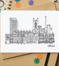 Oldham Skyline Greetings Card - Image 1