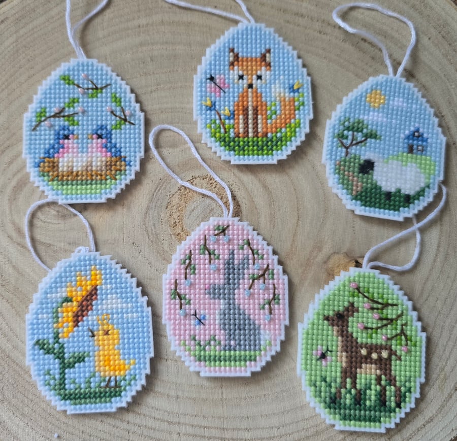 Easter Egg Ornament Set - Animal themed 