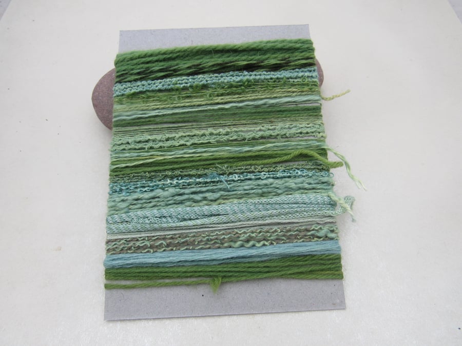 Large Green Natural Dye Textured Thread Pack