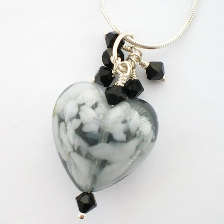 Murano Stormy Weather Heart Pendant
