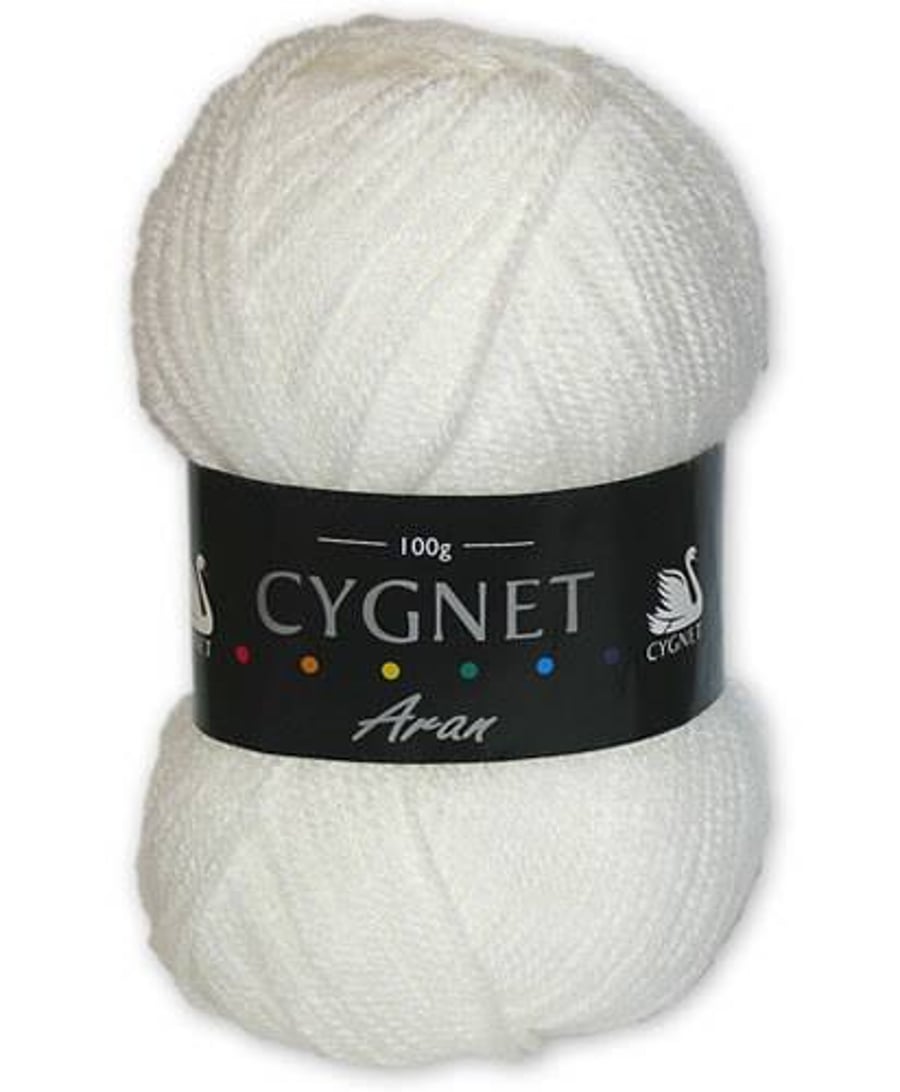 Cygnet Aran - White - 10x100g
