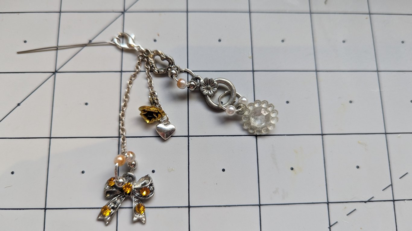 Glue Bottle Dangle Topper Stainless Steel Pin Jewellery