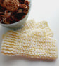 Lemon Yellow Fingerless Mitts, Crochet Wrist Warmers - Image 2