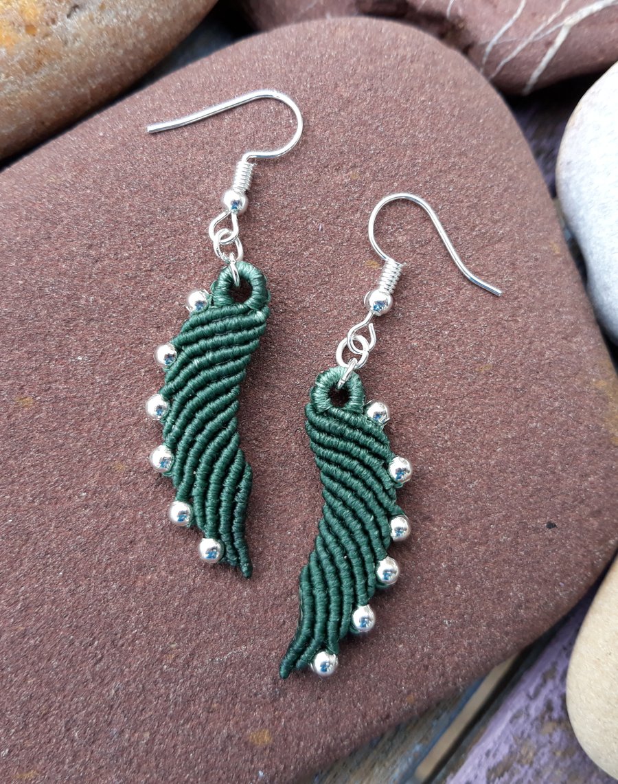 Macrame Angel Wing Earrings 