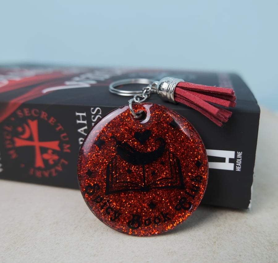 Spicy Book Club Keyring