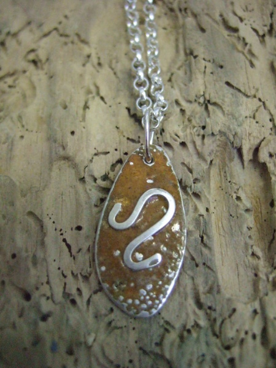 Sterling Silver Enamelled Leo Pendant