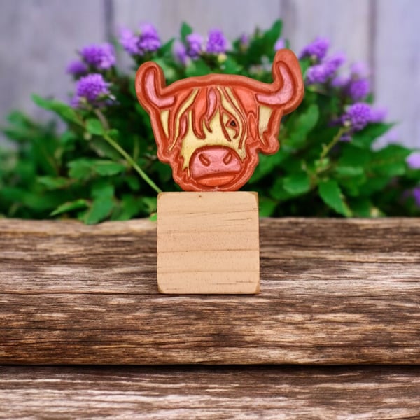 "Eileen" - "Wee Coo" - Highland Cow Ornament 