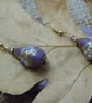 Artisan Lampwork Venetian style glass foil bead earrings - Image 3