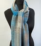 Handwoven blue scarf - Image 4