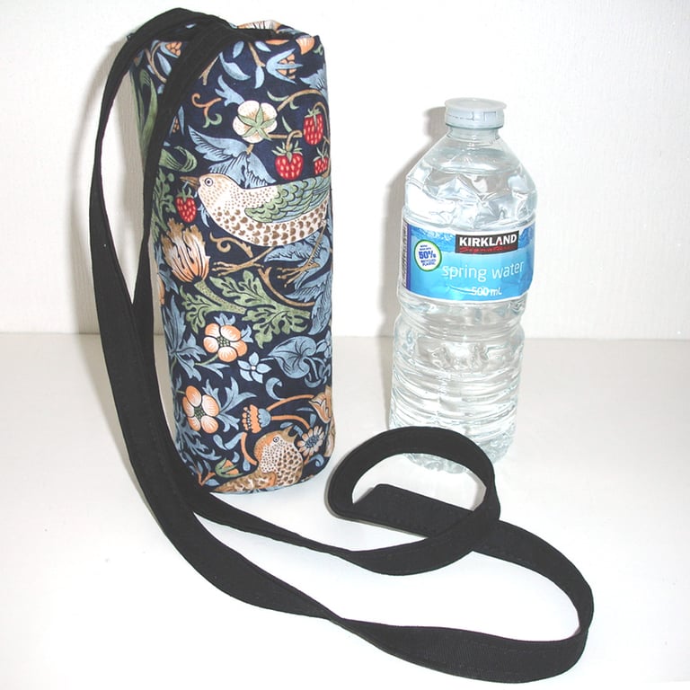 Water Bottle Bag Drinks Carrier Sling William Morris Birds Gym Crossbody