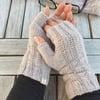 Knitted fingerless gloves Handmade mittens Hand warmers Gift for her Fashion 