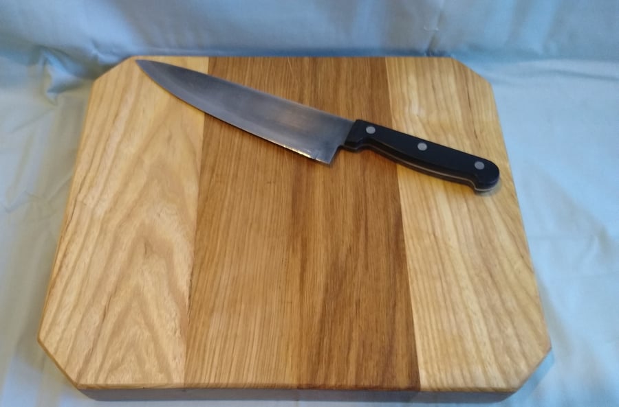 Solid Ash and Oak chopping board 