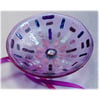 Fused Glass Bowl Round 12.5cm Lilac Dichroic  034