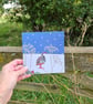 Red-legged partridge in Snowy Scene, Christmas card, Winter birthday, holly  - Image 3