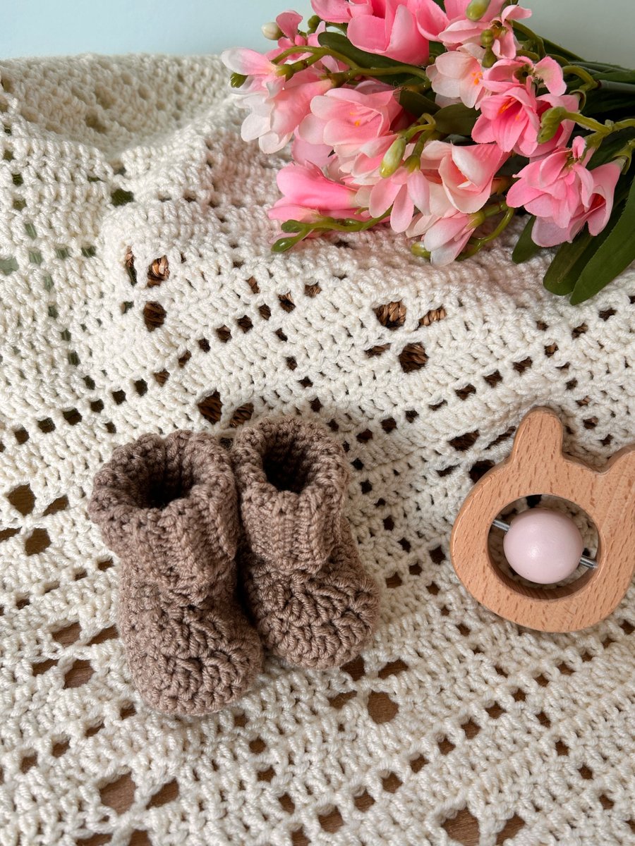 3-6 months Baby Rib Cuff Booties