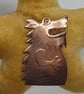 Copper dragon brooch