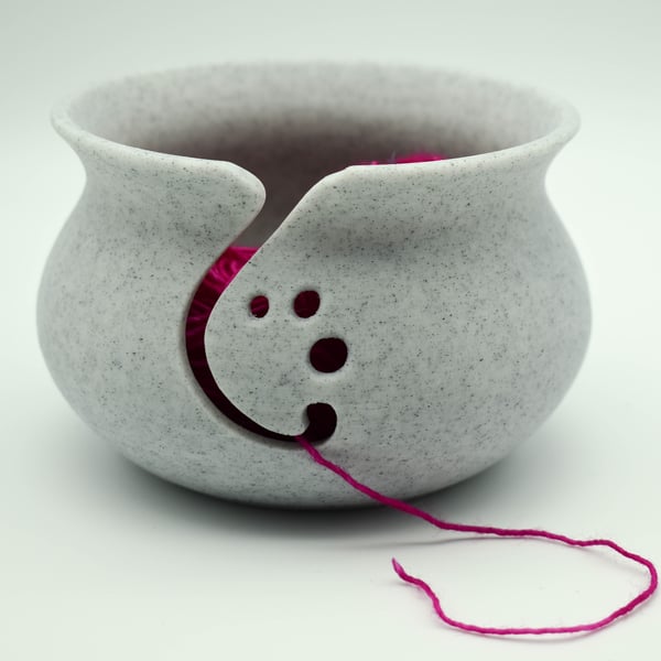 SOLD 3D Printed marble effect yarn bowl - small