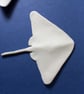 Porcelain Swimming Fish - Four Rays - Box Framed Picture - Image 4