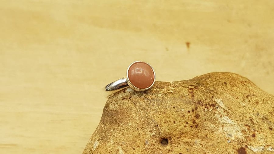 Sunstone ring. Adjustable rings for women