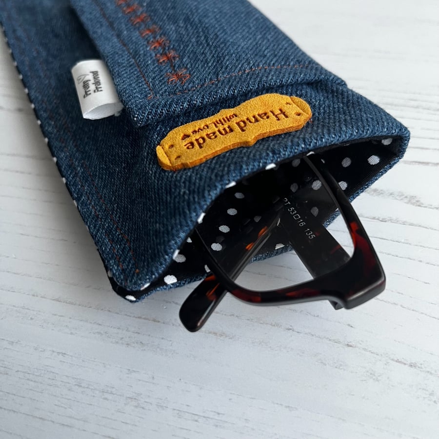 Upcycled Denim Glasses, Sunglass Case