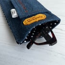 Upcycled Denim Glasses, Sunglass Case
