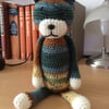 Handmade crochet toy cat in 100%cotton