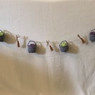 Handmade crochet cauldron bunting 