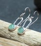 Minty Green Aventurine Dangle Silver Earrings for everyday wear. - Image 3
