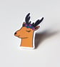 Retropins - Deer with flower crown shrink plastic pin - Image 2