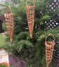 Handmade Willow Hanging Solar Lantern - Made In Cornwall - 648