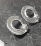 large circular sterling silver stud earrings - Image 7