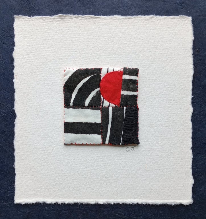 No 6 Miniature Textile Art Quilt