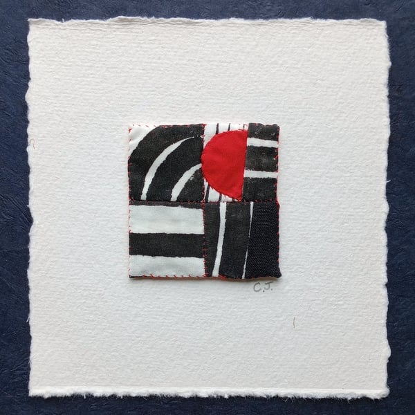 No 6 Miniature Textile Art Quilt
