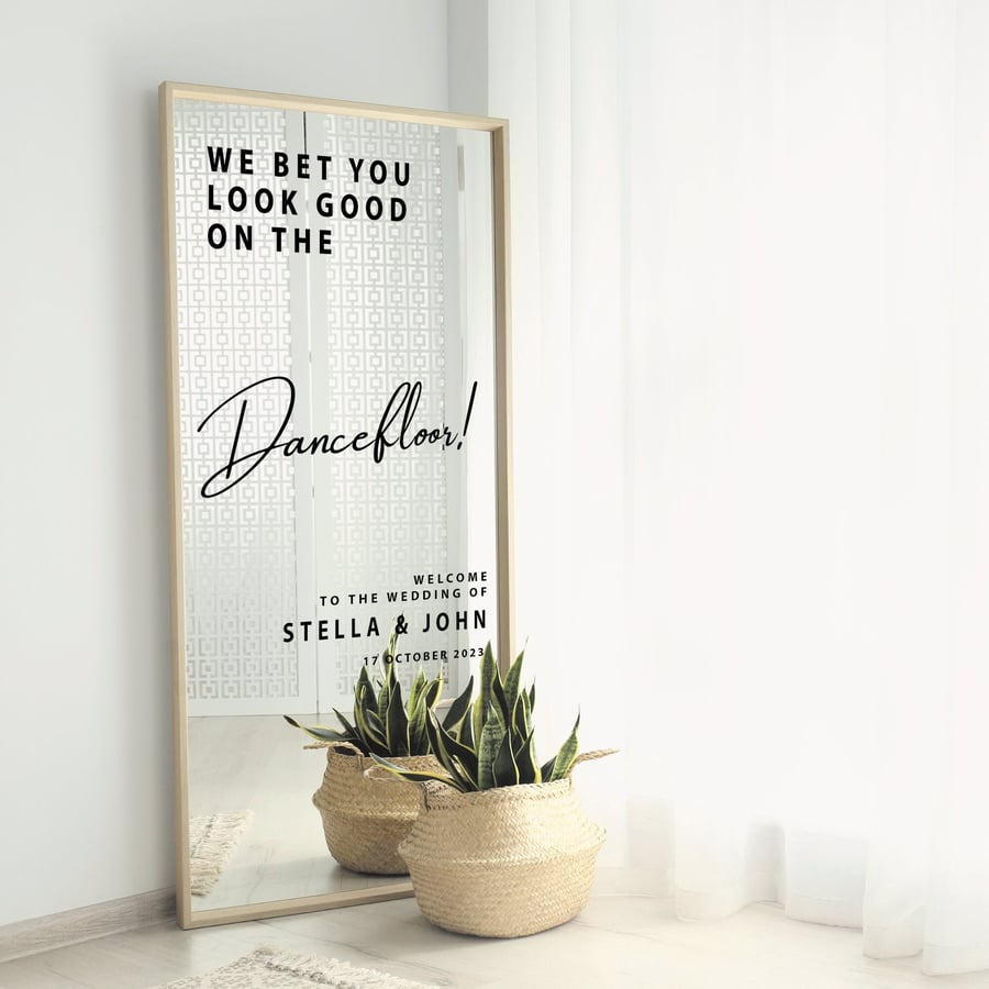 Wedding Mirror Sticker You Look Good On The D... Folksy