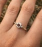 Sterling Silver Garnet ring - UK Size P - Image 2