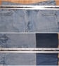 Jean Skirt M Blue Mini Unique Handmade upcycled denim  - Image 5