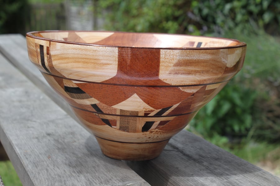 Wooden Bowl with Lovely natural colurs