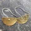 Brass Half Moon Dangle Earrings