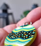 Hand painted wooden keyrings (Gem dots)