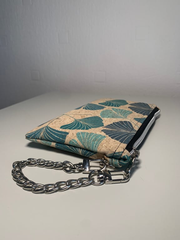 Ginkgo Wristlet - Handcrafted from Natural Cork Fabric