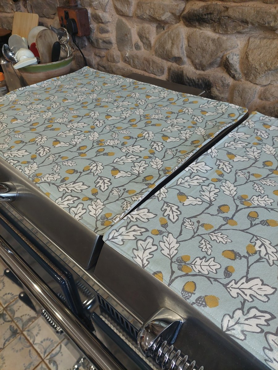 Magnetic Everhot Covers Duck Egg Blue Acorn Fabric 