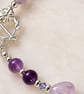 Lavender Amethyst & Sterling Silver Artisan Bracelet - Image 4