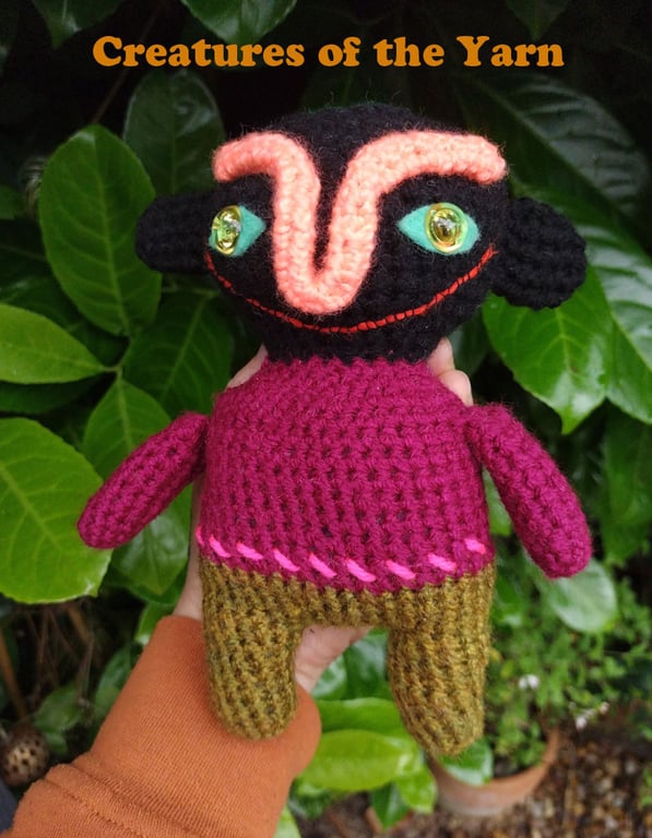 Mr. Atomic Brain collectible crocheted doll, toys for grownups