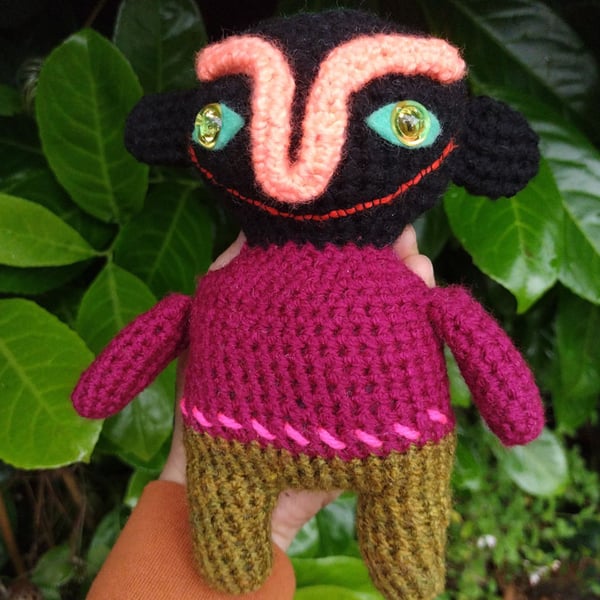 Mr. Atomic Brain collectible crocheted doll, toys for grownups
