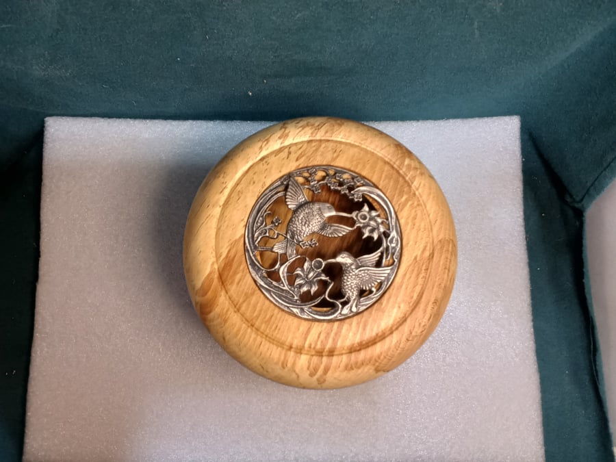 Spalted Beech pot pourri or trinkets keepsake box bowl Mothers day gift