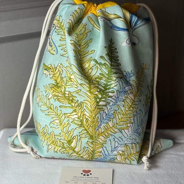 Sea themed drawstring bag 