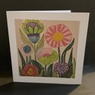 Retro flowers ,a colourful eye catching design